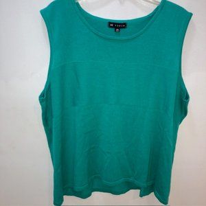 N TOUCH GREEN SLEEVELESS TANK TOP  3X